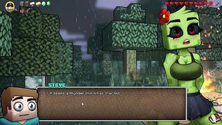 Minecraft Porn Hornycraft Creeper Girl Riding Steve Fat Cock Game Galley
