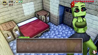 Minecraft Porn Hornycraft Creeper Girl Riding Steve Fat Cock Game Galley
