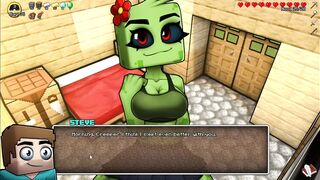 Minecraft Porn Hornycraft Creeper Girl Riding Steve Fat Cock Game Galley