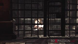 A beautiful princess gets fucked by a dwarf knight in the dungeon