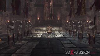 A beautiful princess gets fucked by a dwarf knight in the dungeon