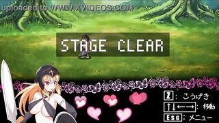 Cute blonde in hentai sex with man and green man in new erotic game video
