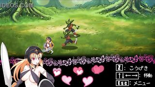 Cute blonde in hentai sex with man and green man in new erotic game video