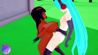 3D black fat futa fuck futa miku