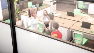 Sexy Coworker Get Down In The Office
