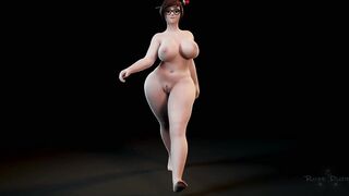 Mei sexy walk 3d animated nude pmv