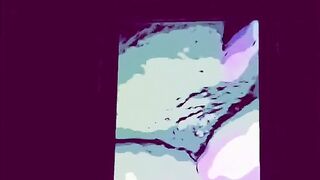 Can’t resist playing while cartoon wife taking huge cock ????????