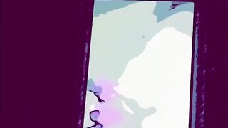 Can’t resist playing while cartoon wife taking huge cock ????????
