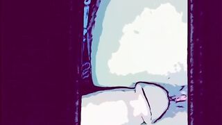Can’t resist playing while cartoon wife taking huge cock ????????