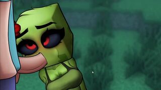 Minecraft Porn Hornycraft Shy Creeper Suck the CUM Out of STEVE Game Gallery