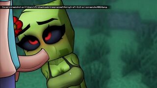 Minecraft Porn Hornycraft Shy Creeper Suck the CUM Out of STEVE Game Gallery