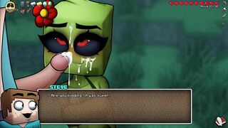 Minecraft Porn Hornycraft Shy Creeper Suck the CUM Out of STEVE Game Gallery
