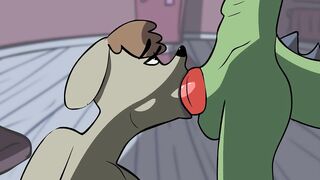 DogFurry x LizardFurry! Rule34 Original Short Animation