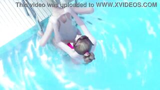 Animation futa sex in the water - shy dickgirl gently fucks a woman