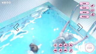 Animation futa sex in the water - shy dickgirl gently fucks a woman