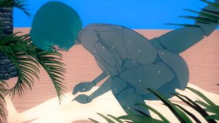 Vulgar relaxing on the beach.