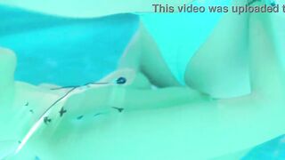 Hot futanari sex near pool - sexy girl sucks cock, and animation shemale fucks bitch and cum on her body