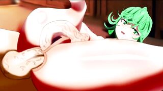 One-Punch Man: Lesbian Tatsumaki with a dick took a Blizzard of Fubuki for 10 yuan