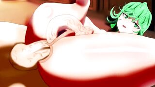 One-Punch Man: Lesbian Tatsumaki with a dick took a Blizzard of Fubuki for 10 yuan
