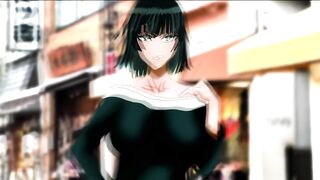 One-Punch Man: Lesbian Tatsumaki with a dick took a Blizzard of Fubuki for 10 yuan