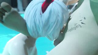 Animated futa sex underwater - 3d futanari lesbian wet sex