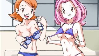 Digimon (Tai Mimi and Sora Adults Porn Parody) - Movie night at Tai's (Hard Sex) (Anime Hentai)