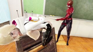 Spider Gwen BDSM Training Spanking Whipping Cum in Mouth - Spiderman Hentai Cartoon