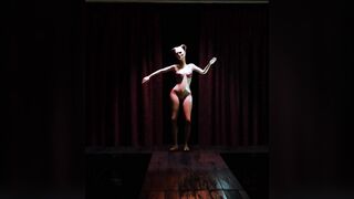 A beautiful catgirl is dancing in the club, 3D hentai animation, erotic movie. Nekomimi, nekomusu.