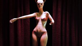 A beautiful catgirl is dancing in the club, 3D hentai animation, erotic movie. Nekomimi, nekomusu.
