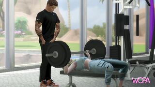 Married cheating on her husband with personal trainer at the gym