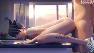 3D Compilation: D.Va Uncensored Hentai 60FPS