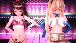 MMD R18 Kizuna AI & Mirai Akari Destination Calabria 3D HENTAI She love fucking