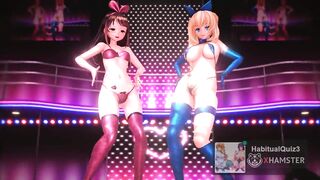 MMD R18 Kizuna AI & Mirai Akari Destination Calabria 3D HENTAI She love fucking