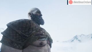 Kratos x Freya blowjob and pussy fuck - God of War 3d animation | MakimaOrders