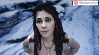 Kratos x Freya blowjob and pussy fuck - God of War 3d animation | MakimaOrders