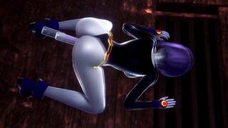 Raven takes a dildo | Teen Titans Porn Parody
