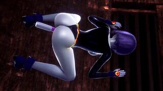 Raven takes a dildo | Teen Titans Porn Parody