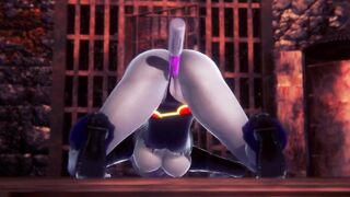 Raven takes a dildo | Teen Titans Porn Parody