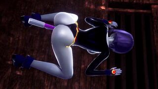 Raven takes a dildo | Teen Titans Porn Parody