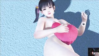 Dead or Alive Xtreme Venus Vacation Koharu Valentine's Day Heart Cushion Pose Nude Mod Fanservice Ap