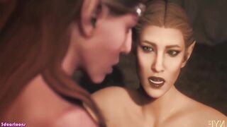 Futanari Sex with Culona Dragon Woman Full of Milk to Tender Woman