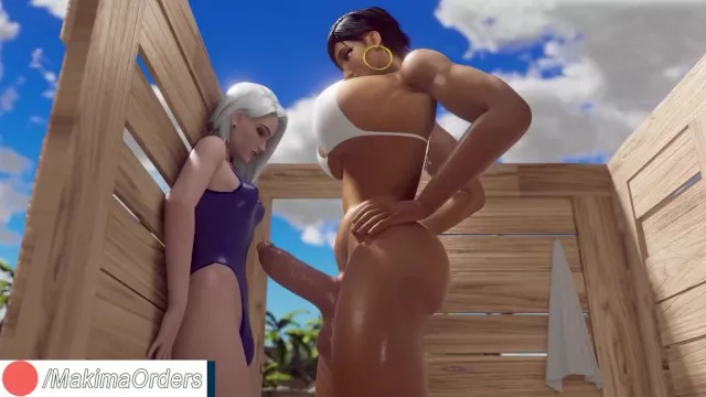 Ashe and Pharah at the Beach | MakimaOrders