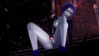 Raven fingering that pussy | Teen Titans 3D Porn