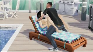 fucking hard by the pool