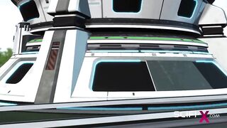 A hot black girl needs a huge cyborg cock in her ass