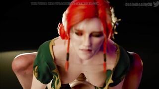 TRY NOT TO CUM FROM THE INTENSE FUCKING WITH TRISS MERIGOLD, THE WITCHER HENTAI, RICH ASS BOUNCING (by Desire Reality)