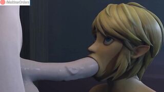 Futanari Zelda Fuck Link in the Ass Until Creampie | MakimaOrders