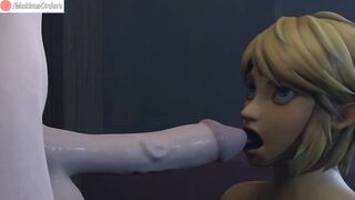 Futanari Zelda Fuck Link in the Ass Until Creampie | MakimaOrders