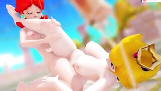 Futanari Boosette Fucking With Peach and Rosalina| MakimaOrders