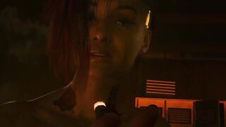 Animation lesbian sex where Judy Alvarez fucking girl, hot cyberpunk porno mod